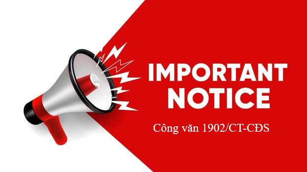 Thông báo về việc tuân thủ công văn số 1902/CT-CĐS của Cục Thuế